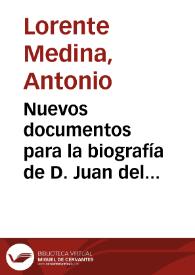Nuevos documentos para la biografía de D. Juan del Valle Caviedes
