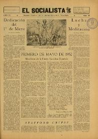 El Socialista (México D. F.). Año XI, núm. 62, 1 de mayo de 1952