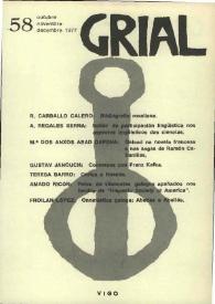 Grial : revista galega de cultura. Núm. 58, 1977