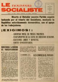 Le Nouveau Socialiste. 4e Année, numéro 85, dimanche 30 novembre 1975