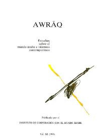 Awraq : estudios sobre el mundo árabe e islámico contemporáneo. Vol. XII (1991)