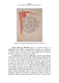 Imprenta Barcelona (1891-1918) [Semblanza] 