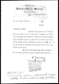Carta de P. Sánchez, Director de Beneficencia, a Rafael Altamira. La Habana, 23 de febrero de 1910