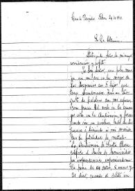Carta de Margarita García y Ocampo a Rafael Altamira. Casa de Recogidas, 24 de febrero de 1910