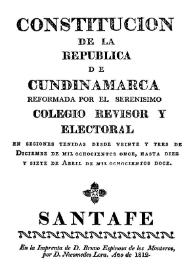 Constitución de la República de Cundinamarca, 17 de abril de 1812
