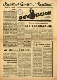 Renovación (Toulouse) : Boletín de Información de la Federación de Juventudes Socialistas de España. Núm. 27, 16 de enero de 1946