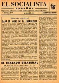 El Socialista Español : órgano central del P.S.O.E. Diciembre de 1952