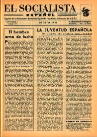El Socialista Español : órgano central del P.S.O.E. Agosto de 1953