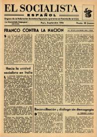 El Socialista Español : órgano central del P.S.O.E. Septiembre de 1956