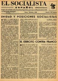El Socialista Español : órgano central del P.S.O.E. Octubre de 1956