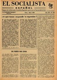 El Socialista Español : órgano central del P.S.O.E. Año XIV, núm. 126, abril de 1960