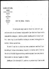 Carta de Rafael M. de Labra a Rafael Altamira. Madrid, 23 de mayo de 1909