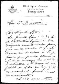 Carta de E. Giménez a Rafael Altamira. [Buenos Aires, junio-octubre de 1909]