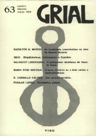 Grial : revista galega de cultura. Núm. 63, 1979