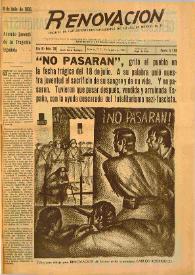 Renovación (México D. F.) : Órgano de la Federación de Juventudes Socialistas de España. Año III, núm. 26, 18 de julio de 1946