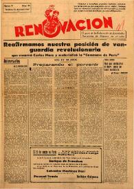 Renovación (Toulouse) : Boletín de Información de la Federación de Juventudes Socialistas de España. Núm. 83, 16 de marzo de 1947
