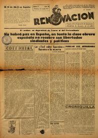 Renovación (Toulouse) : Boletín de Información de la Federación de Juventudes Socialistas de España. Núm. 89, 27 de abril de 1947