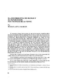 El «Vocabulista» de Alcalá y su refundición por Patricio de la Torre