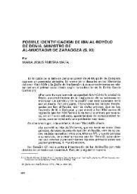 Posible identificación de Ibn al-Royōlo de Denia, ministro de Al-Muqtadir de Zaragoza (s. XI)