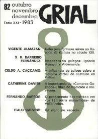 Grial : revista galega de cultura. Núm. 82, 1983
