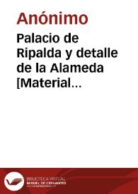 Palacio de Ripalda y detalle de la Alameda [Material gráfico] : Valencia