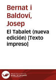 El Tabalet (nueva edición) [Texto impreso]