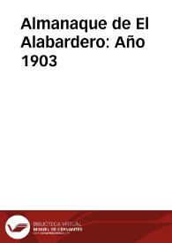 Almanaque de El Alabardero [Texto impreso]. Año 1903