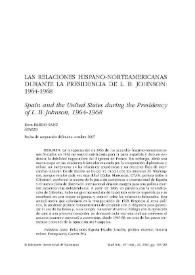 Las relaciones hispano-norteamericanas durante la presidencia de L. B. Johnson: 1964-1968