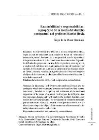 Razonabilidad y responsabilidad: A propósito de la Teoría del Derecho Contractual del profesor Martín Hevia