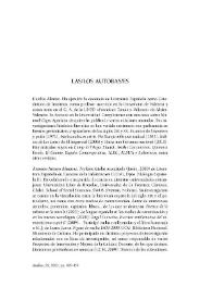 Anales de Literatura Española, núm. 25 (2013). Las/los autoras/es