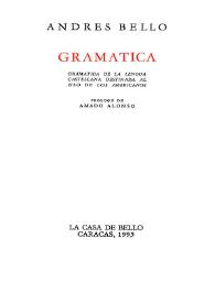 Gramática : gramática de la lengua castellana destinada al uso de los americanos