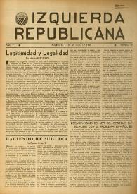 Izquierda Republicana. Año V, núm. 40, 10 de julio de 1948