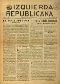 Izquierda Republicana. Año VI, núm. 50, 1 de junio de 1949