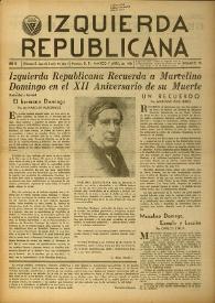 Izquierda Republicana. Año IX, núm. 70, marzo-abril de 1951