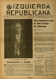 Izquierda Republicana. Año IX, núm. 73, septiembre-octubre de 1951