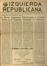 Izquierda Republicana. Año XIV, núm. 87, octubre-noviembre de 1953