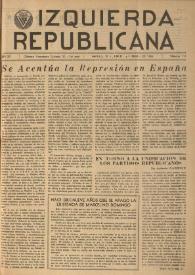 Izquierda Republicana. Año XIX, núm. 111, enero-febrero de 1958