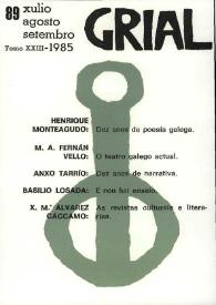 Grial : revista galega de cultura. Núm. 89, 1985