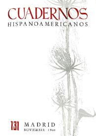 Cuadernos Hispanoamericanos. Núm. 131, noviembre 1960