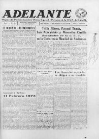 Adelante : Órgano del Partido Socialista Obrero Español de B.-du-Rh. (Marsella). Año I, núm. 18, 11 de febrero de 1945