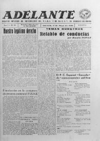Adelante : Órgano del Partido Socialista Obrero Español de B.-du-Rh. (Marsella). Año I, núm. 28, 6 de mayo de 1945
