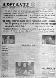 Adelante : Órgano del Partido Socialista Obrero Español de B.-du-Rh. (Marsella). Año I, núm. 39, 22 de julio de 1945