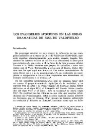 Los evangelios apócrifos en las obras dramáticas de José de Valdivielso 