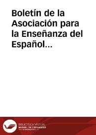 Boletín de la Asociación para la Enseñanza del Español como Lengua Extranjera