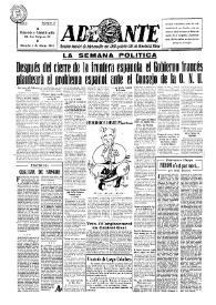 Adelante : Órgano del Partido Socialista Obrero Español de B.-du-Rh. (Marsella). Año II, núm. 71, 1 de marzo de 1946