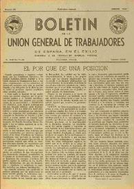 U.G.T. : Boletín de la Unión General de Trabajadores de España en Francia. Núm. 28, febrero de 1947