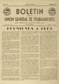 U.G.T. : Boletín de la Unión General de Trabajadores de España en Francia. Núm. 62, diciembre de 1949