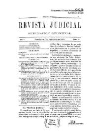 Revista judicial : publicacion quincenal. Año I, núm. 1, 7 de septiembre de 1889