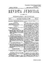 Revista judicial : publicacion quincenal. Año I, núm. 3, 7 de octubre de 1889