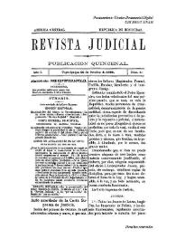 Revista judicial : publicacion quincenal. Año I, núm. 4, 22 de octubre de 1889